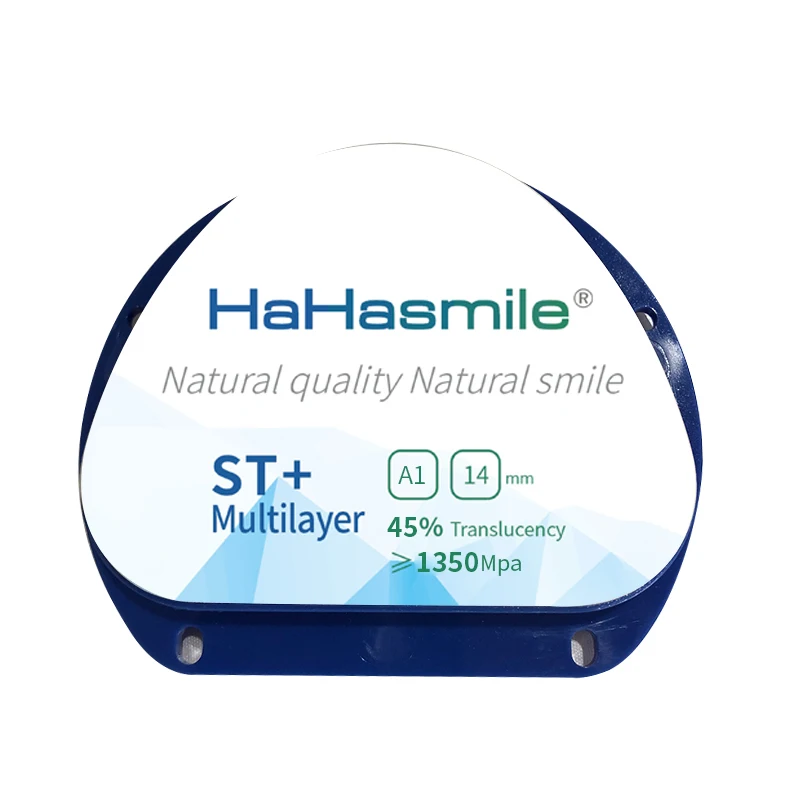 

A1 A2 A3 A3 A3.5 A4 ST+Multilayer Zirconia Blocks 71MM 12-30mm Gradient Dental Zirconium Block For Open CAD/CAM Machine