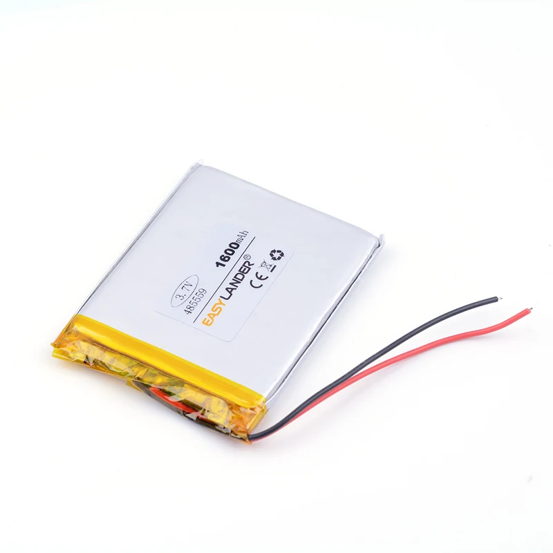 485559   Batería recargable de polímero de litio Li-ion 3,7 V 1600mAh para MP3 MP4 GPS productos digitales juguetes dispositivo médico