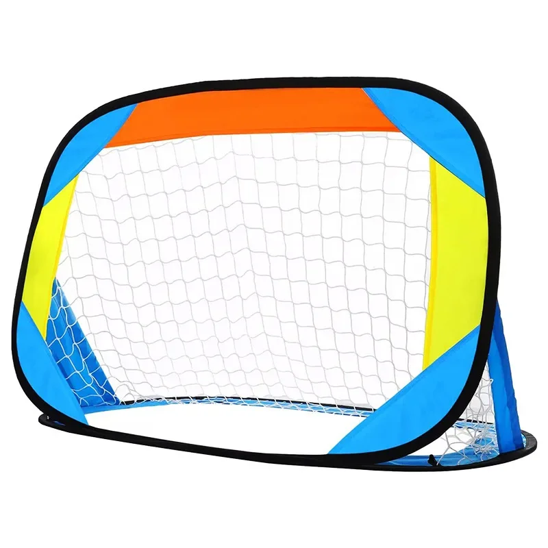 Iron pipe football door folding football door frame net, household outdoor portable glass fiber pipe football door