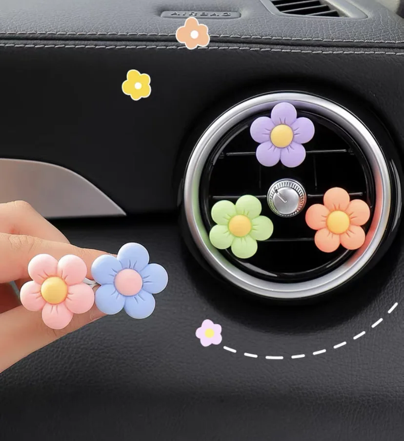 6/3/1Pcs Set Car Perfume Flower Clip Car Air Outlet Decoration Air Freshener Cute Personality Air Conditioning Clip Car Interior