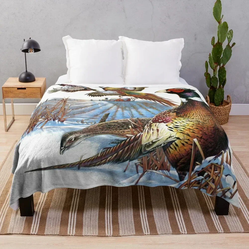 

Pheasant Farm Throw Blanket Bed Decorative Sofa Blankets