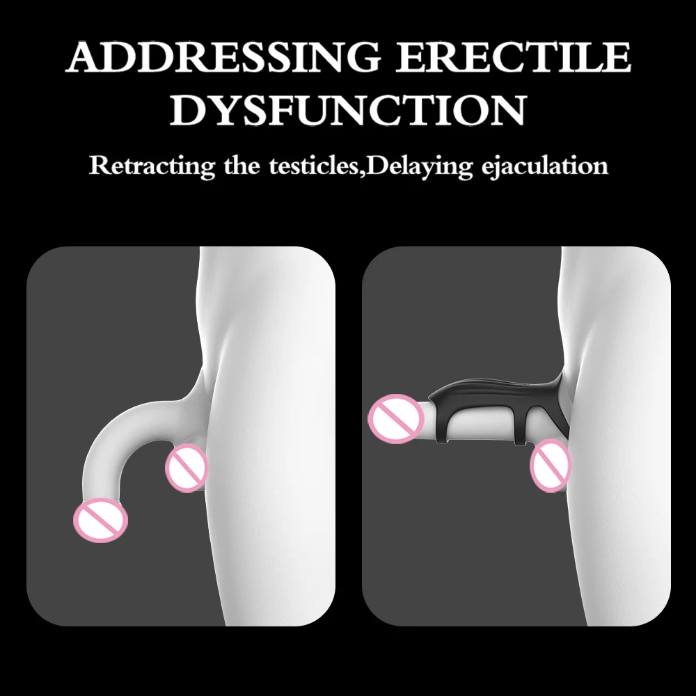 APP بلوتوث تهتز خاتم الديك القضيب الدائري هزاز تأخير القذف الجنس لعب للرجال زوجين Penisring كوكرينج ديك كم #3