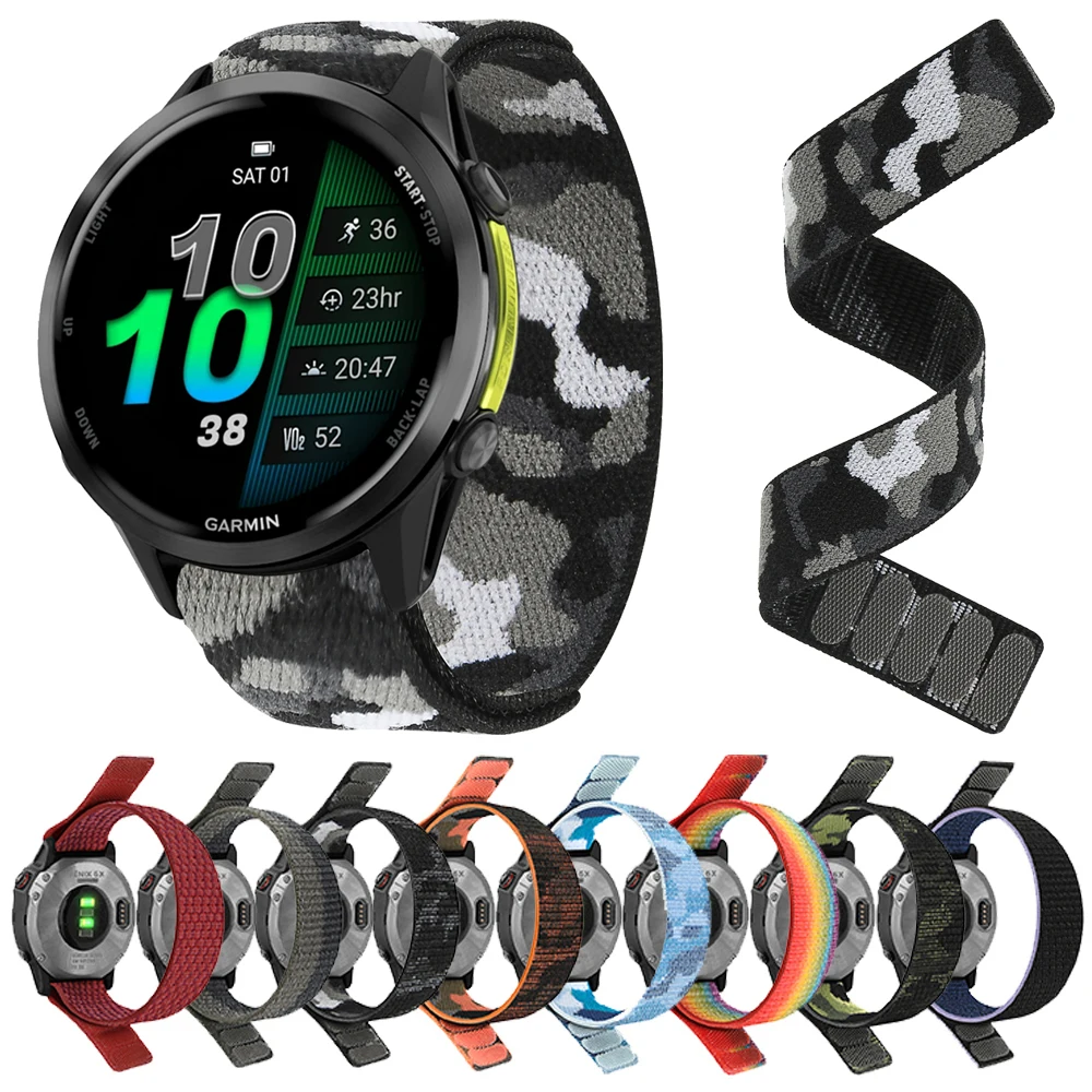 22 مللي متر 26 مللي متر حزام النايلون ل Garmin Forerunner 970 965 955 Solar Fenix 7X 7 6X Pro 6 5X 5 Tactix8 إندورو 3 هوك حلقة QuickFit الفرقة