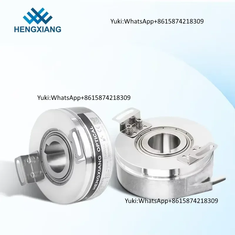 HENGXIANG KC76-Series Incremental Hollow Shaft Rotary Keyway DC Motor Encoder 1000/1024/512 PPR DC5V-30V IP50 High Resolution