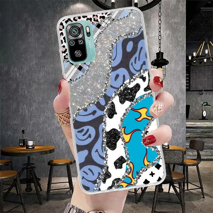 Same Paragraph Leopard Masonry Soft Phone Case For Xiaomi Redmi 9A 9C 9T 10A 10C 10 9 Prime 10X 8A 8 7A 7 6A 6 Pro K40 K20 K30 C