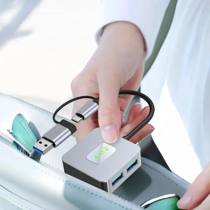 2025 جديد USB C+USB مع 4 منفذ USB 3.2 محول نقل البيانات عالية السرعة