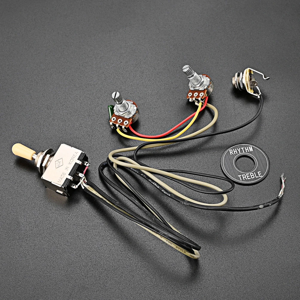 

Wiring 500k Plastic Potentiometer Harness Tool Supplies Audio Switch Replacement Parts for Electric Guitar Parts Guitar
