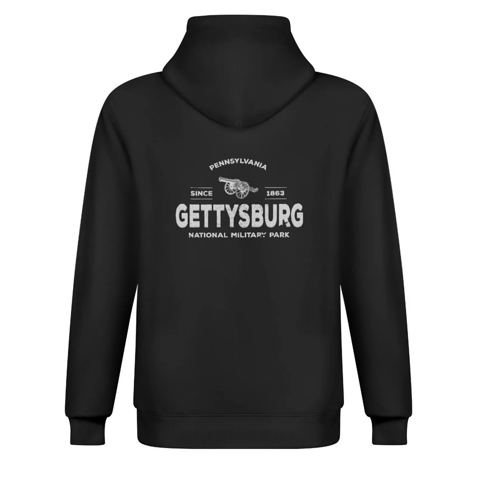 Vintage Gettysburg 1863 الحديقة الوطنية العسكرية الجرافيك هوديي الرجال الشتاء سترة ملابس رجالي الخريف رجالي هوديي