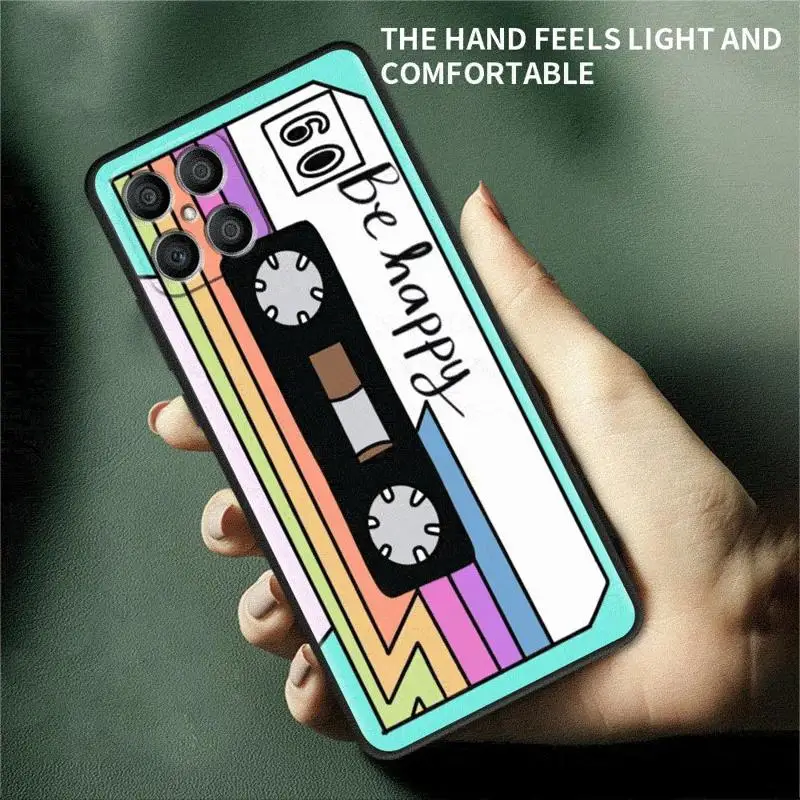 Mixtape Vintage Magnetic Tape Cassette Audio Case For Honor X8 X8a 90 X9a 8X 70 50 20 Magic5 Pro 9X P60 P50 Soft Phone Funda