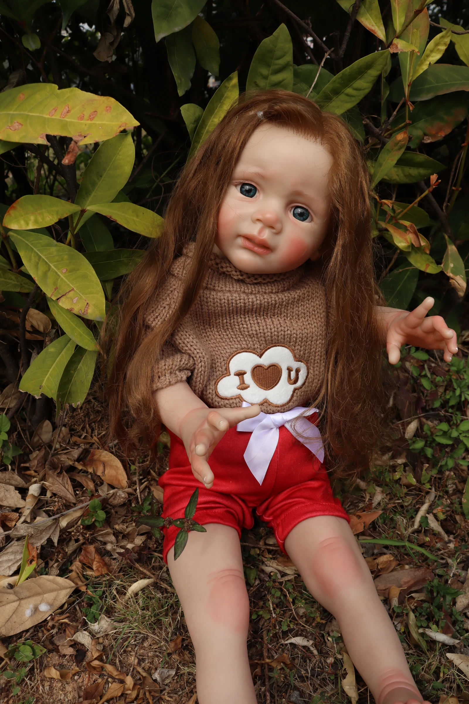 

FBBD 60cm Already Finished Reborn Baby Doll Fritzi With Brown Hair By FBBD Artist Team Real Art Doll Christmas Gift