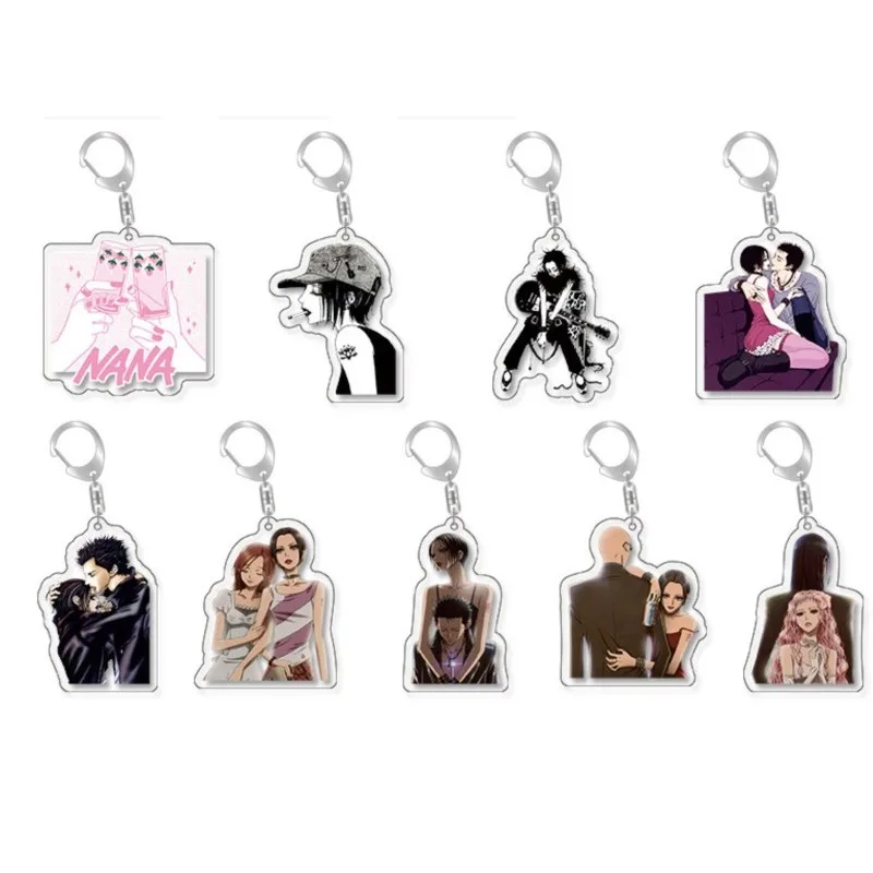 NANA Manga Another Me in the World Nana Osaki Hachi Punk Rock Girl Acrylic Keychain Stand Bag Pendant Desktop Decor King Chain