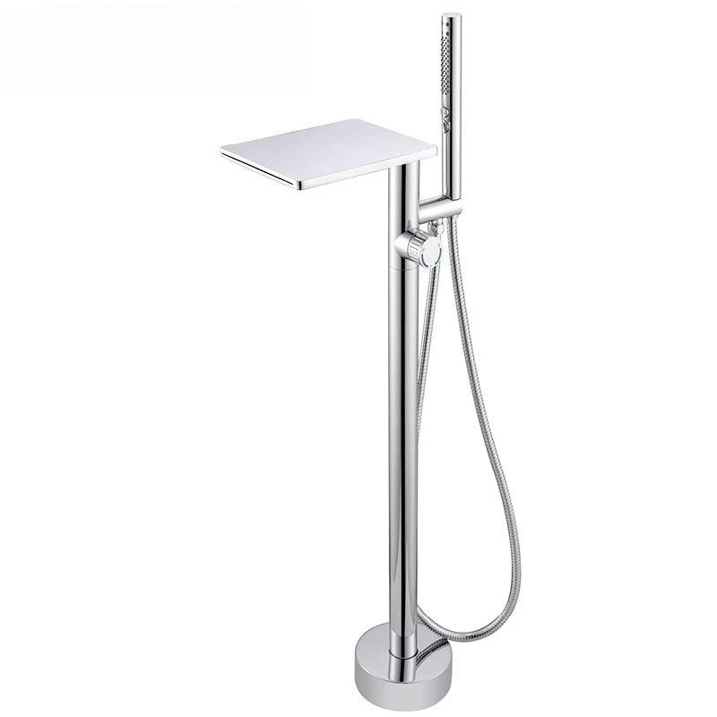 

Full copper bathtub side shower set storage table waterfall outlet tank faucet hotel homestay