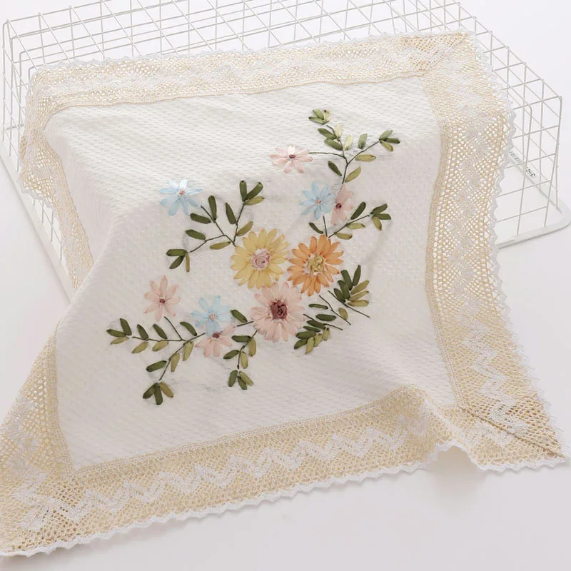 2pcs Simple Fashion Handwork Cover Towels Tea Set Covers Dust and Handkerchiefs