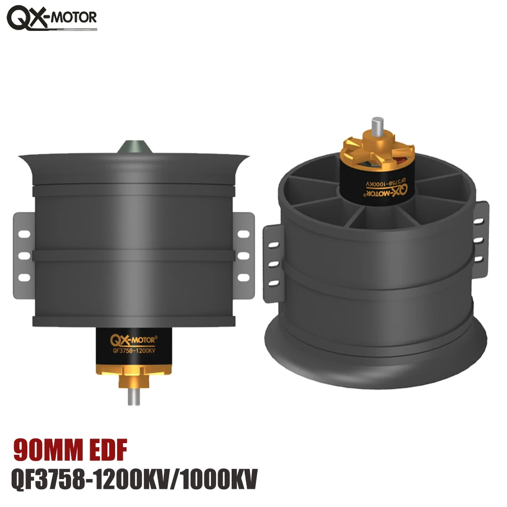 QX-MOTOR 90mm EDF 12 Blades Ducted Fan QF3748 QF3758 1000kv 1200kv 1450kv 1550kv CW/CCW Brushless Motor For Remote control toy