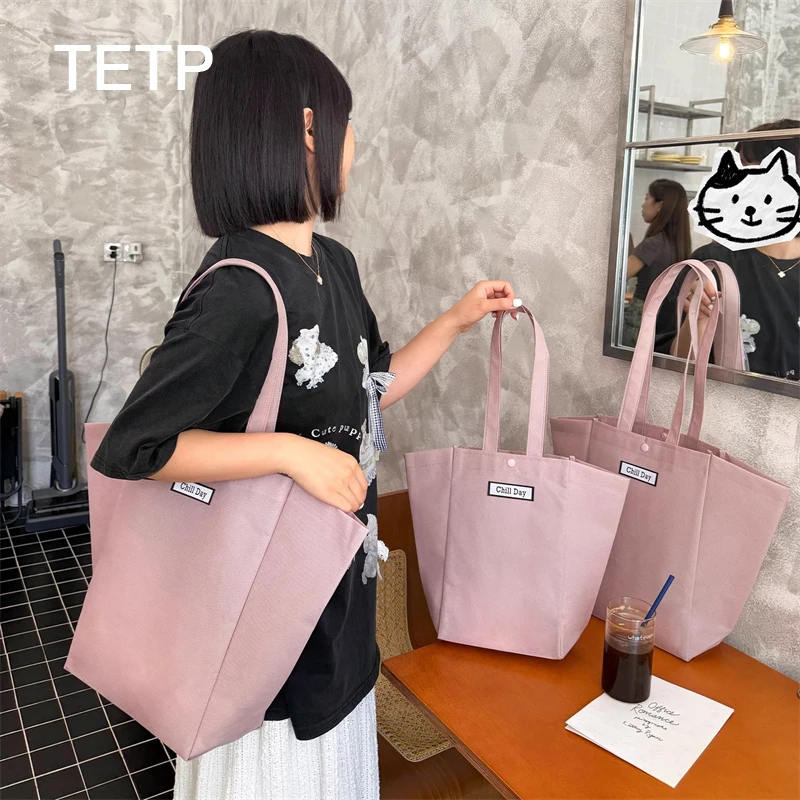 TETP 25Pcs New Style Thickened Non‑Woven Shopping Tote Bags Handheld Gift Packing Pouch for Store Women Clothes Eco-Friendly