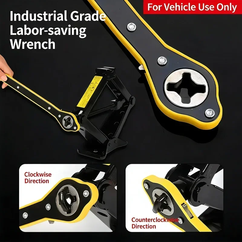 Car Universal Crank Handle Car Jack Handle Lever Labor-saving Wrench Tool with CAR Tools for Car Mounted Accessories