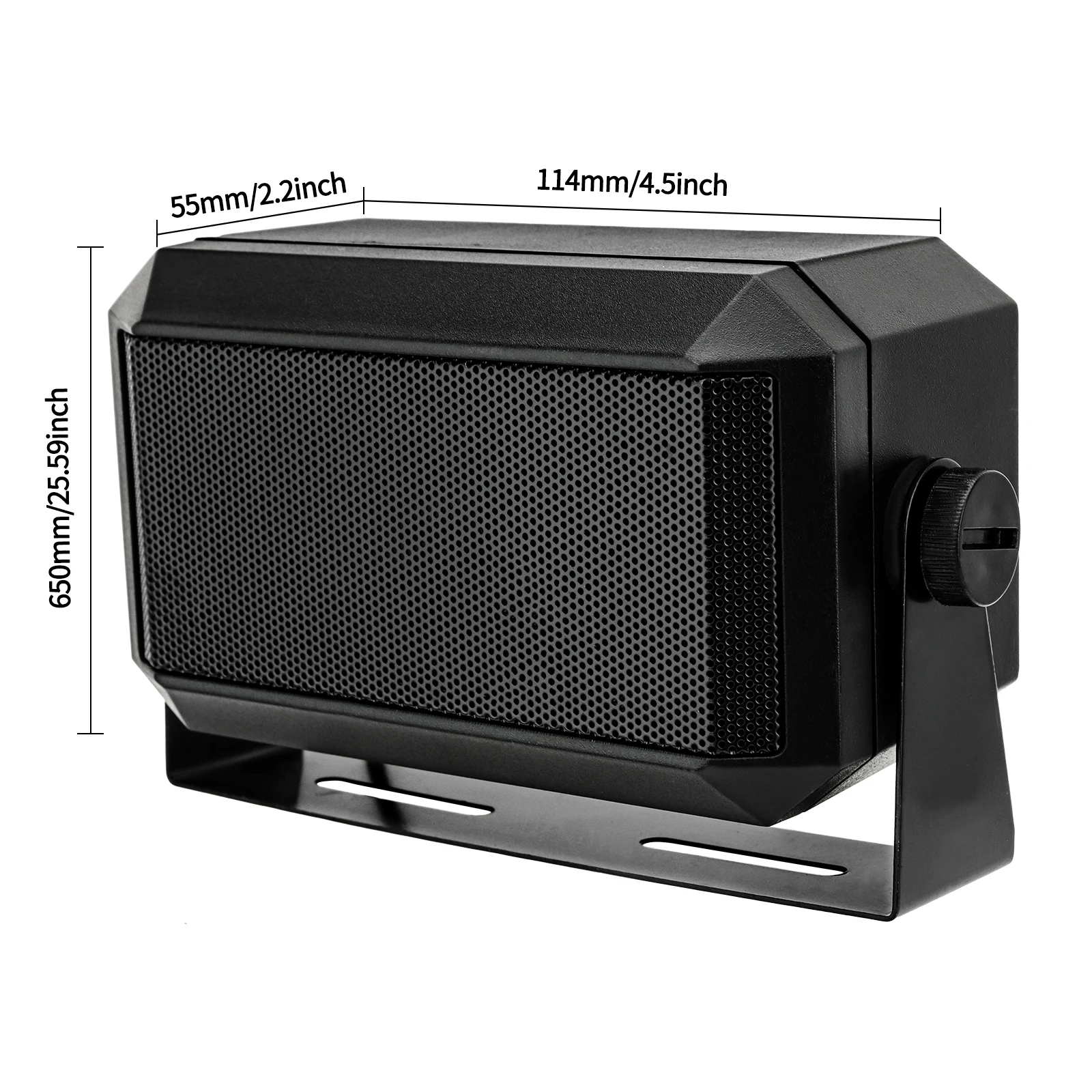 ABBREE Rectangular External Communications Speaker External Scanners for All 3.5mm Audio Plug CB Radios and Mobile Radio