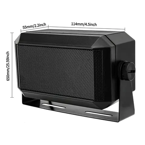 ABBREE Rectangular External Communications Speaker External Scanners for All 3.5mm Audio Plug CB Radios and Mobile Radio 10 best sales cb external speaker - №5