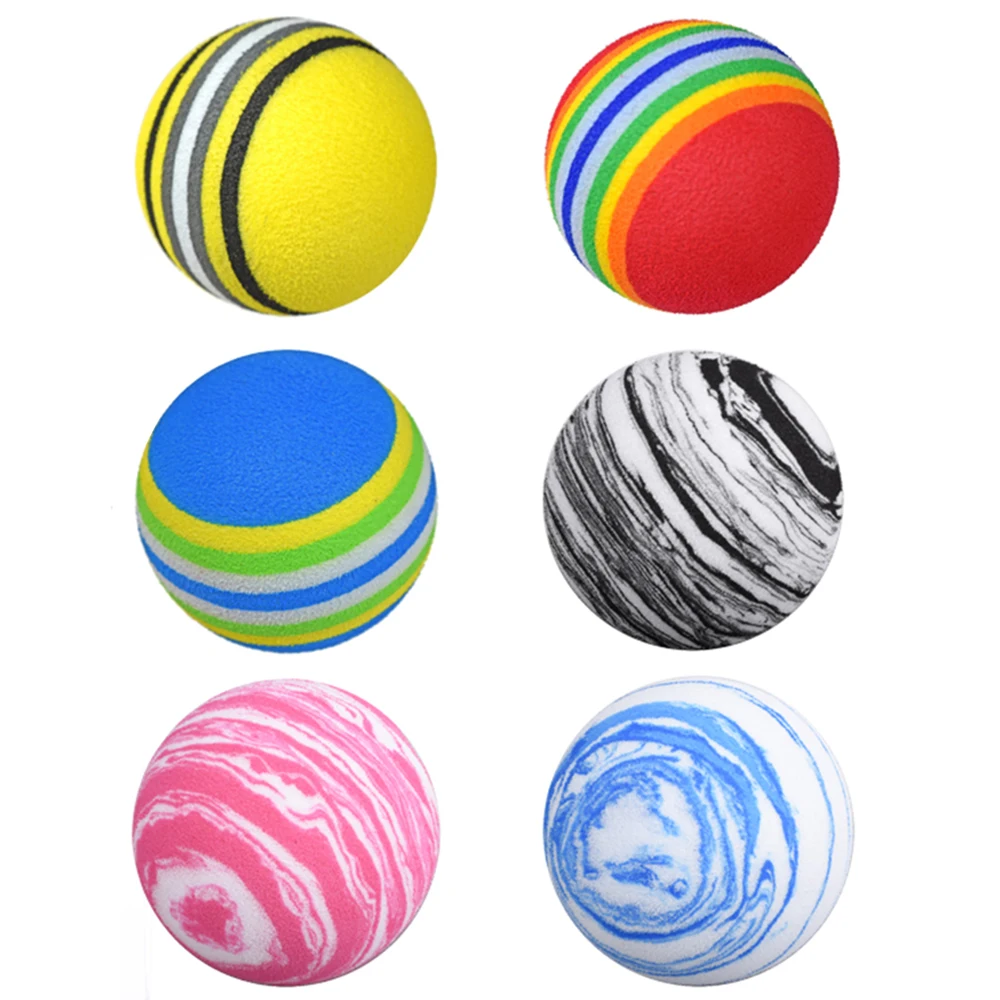 10Pcs 6 Colors 42mm EVA Foam Golf Soft Sponge Balls For Iutdoor/outdoor Golf Practice Ball Training Aids