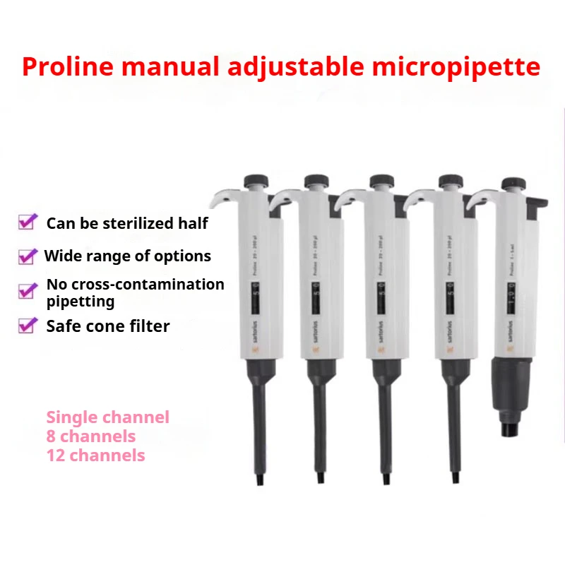 

Sartorius Proline Adjustable Pipette Laboratory Pipettor Single Channel 8 Channel 1000ul