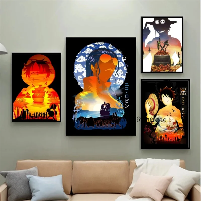 

Anime Luffy Printing Poster Canvas Painting Home Living Room Suitable for Bedroom Bar Cafe Entrance Art Aesthetic Room Decor