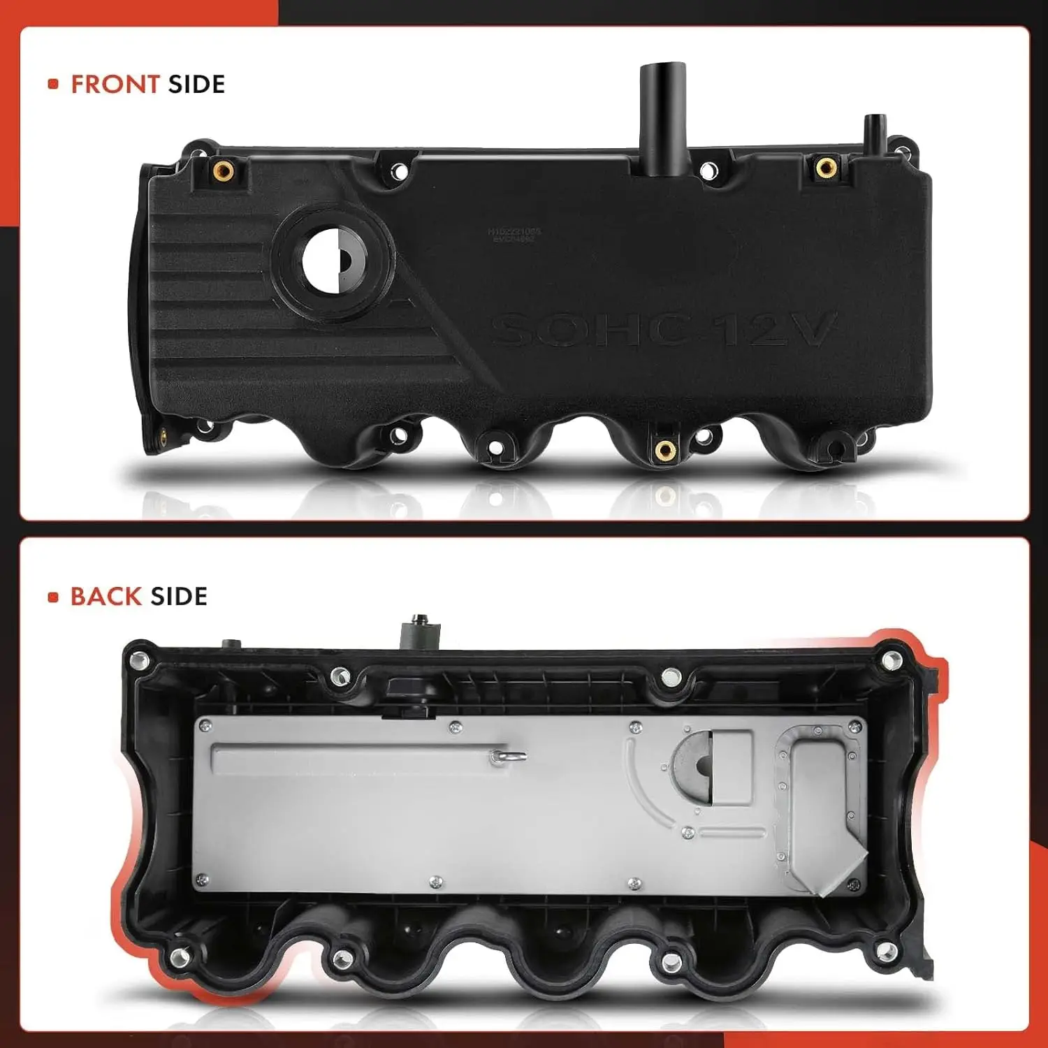 2241022610 Engine Valve Cover, with Valve Cover Gasket, Compatible with Hyundai Accent 2000 2001 2002 2003, L4 1.5L SOHC 12V