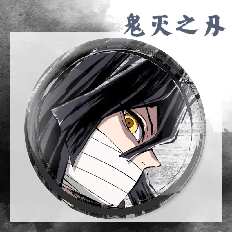 58mm Anime Kimetsu no Yaiba‌ Hashibira Inosuke Ubuyashiki Kagaya Cosplay COSTUME Badge Pin SPTE Tinplate Brooch﻿
