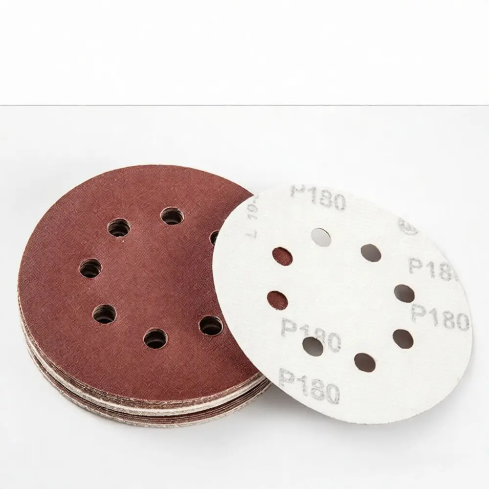 5 Inch 125mm Sanding Discs 8 Holes Hook And Loop Abrasive Grinding Sandpaper For Orbital Palm Sander Metal Woodwork