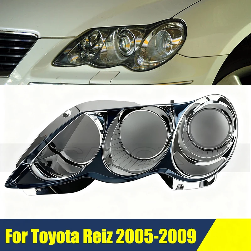 

Front Bumper Headlight Cover For Toyota Reiz 2005-2009 Cover Shell Shade Head Lamp Glass Head Light Lens Caps