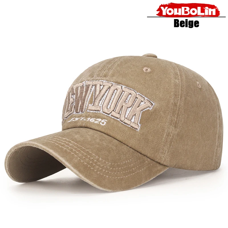 Einfache NEWYORK Baseballkappe mit englischer Stickerei, lässiger Outdoor-Sonnenhut – Detail 12
