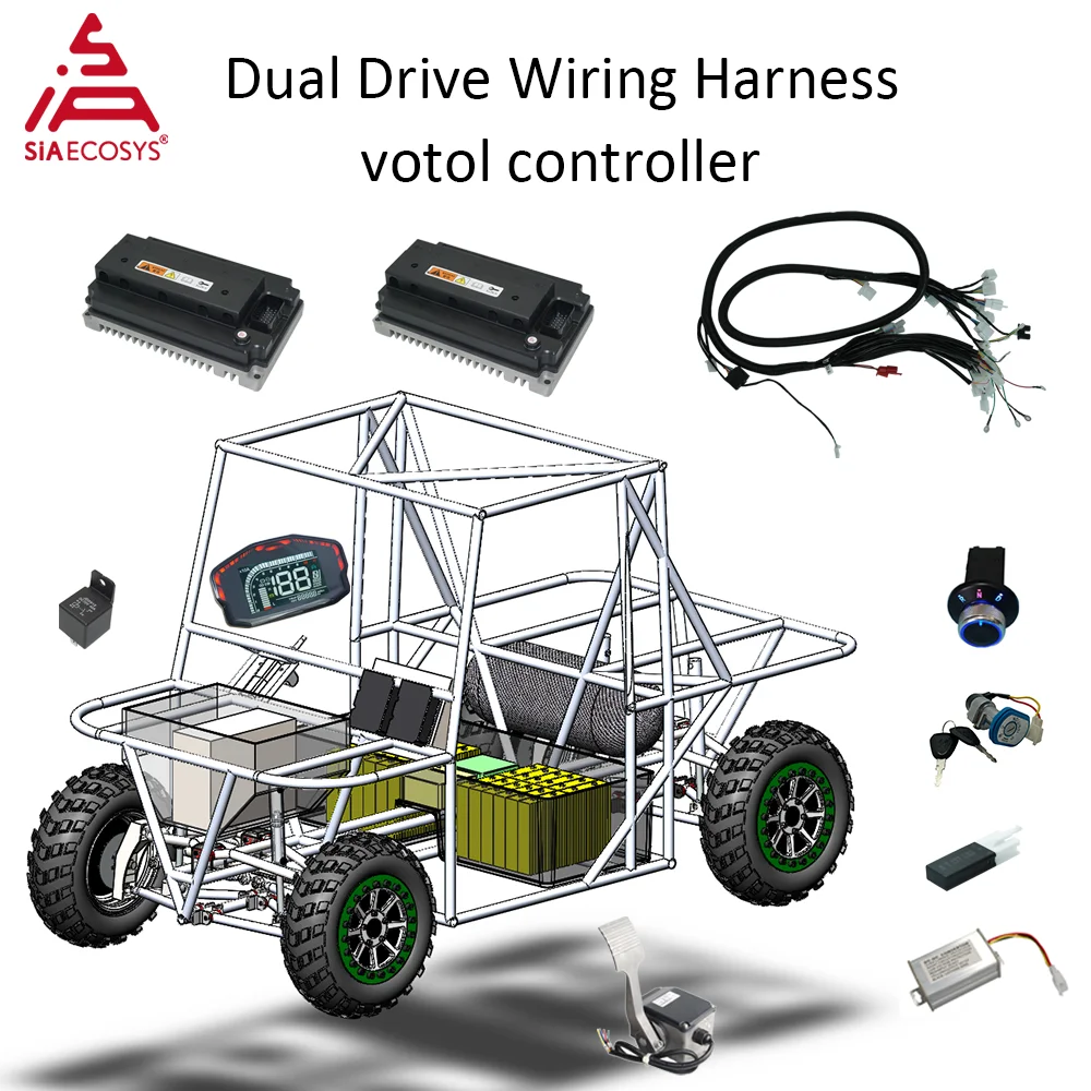 

Dual Drive Wiring Harness Plug & Play for Fardriver/Votol Controller 4 Wheel Electric Vehicle E-Motorcycle Conversion kit