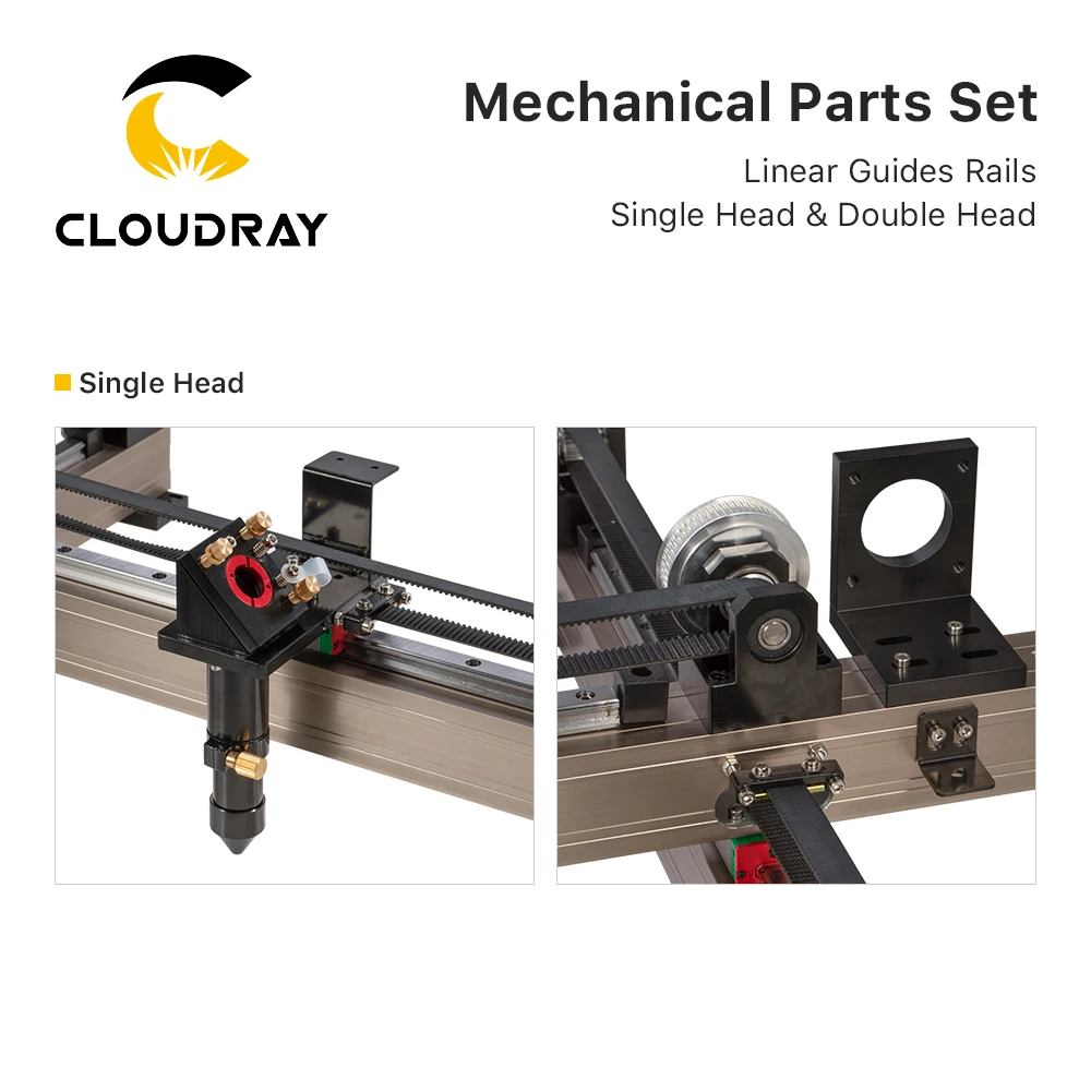 Imagem -03 - Cloudray Peças Mecânicas Cloudray Conjunto 900 mm 600 mm Única Cabeça Dupla Laser Kits de Peças Reposição para Faça Você Mesmo Co2 Laser 9060 Co2 Máquina