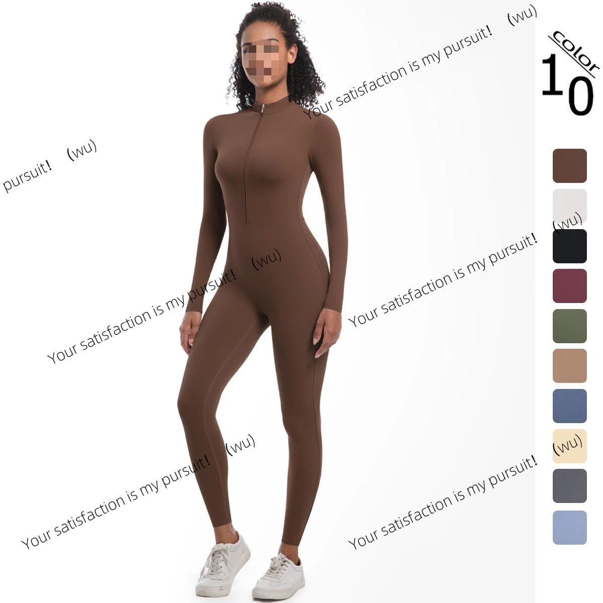 

Новый европейский и американский полуоткрытый плотный высокоэластичный спортивный комбинезон для йоги, фитнеса, бега на молнии