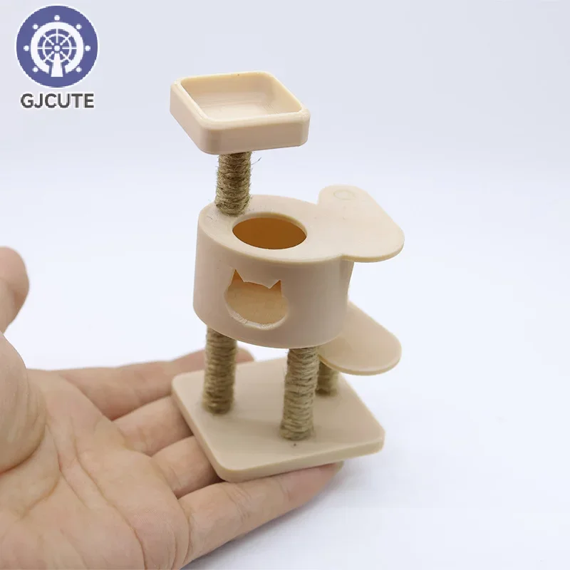 1/12 Dollhouse Simulation Cat Climbing Frame Model Miniature Pet Furniture Accessories Micro Scene Construction Props