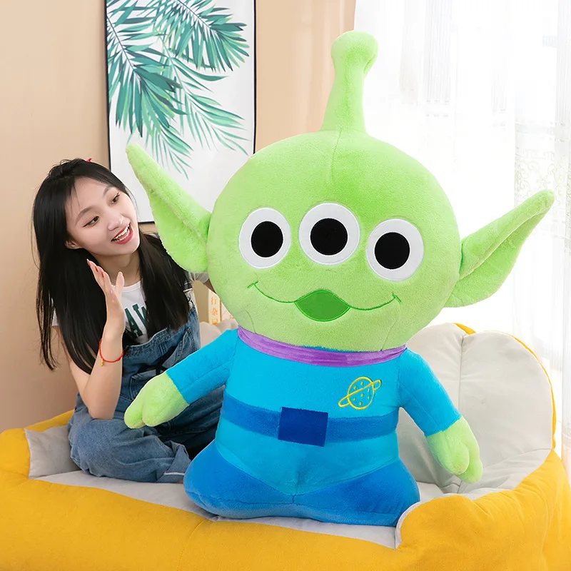 Urocza pluszowa zabawka kosmita z kreskówki, potwór z trzema oczami, wypchana lalka, poduszka, prezent urodzinowy/świąteczny dla dzieci, miękki potwór Sullivan