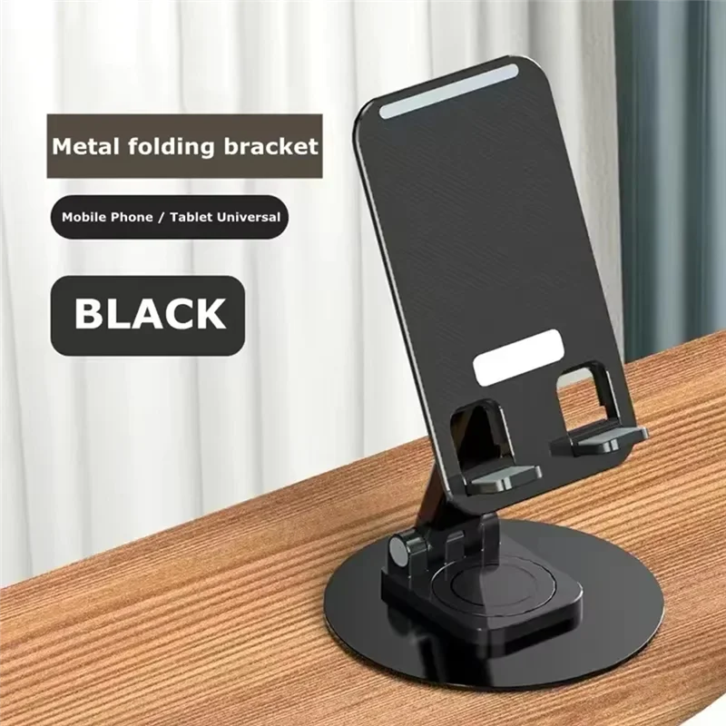 N11R Portable 360° Rotation Phone Tablet Holder Height Adjustable Desktop Lazy Stand ABS Aluminum Alloy Bracket