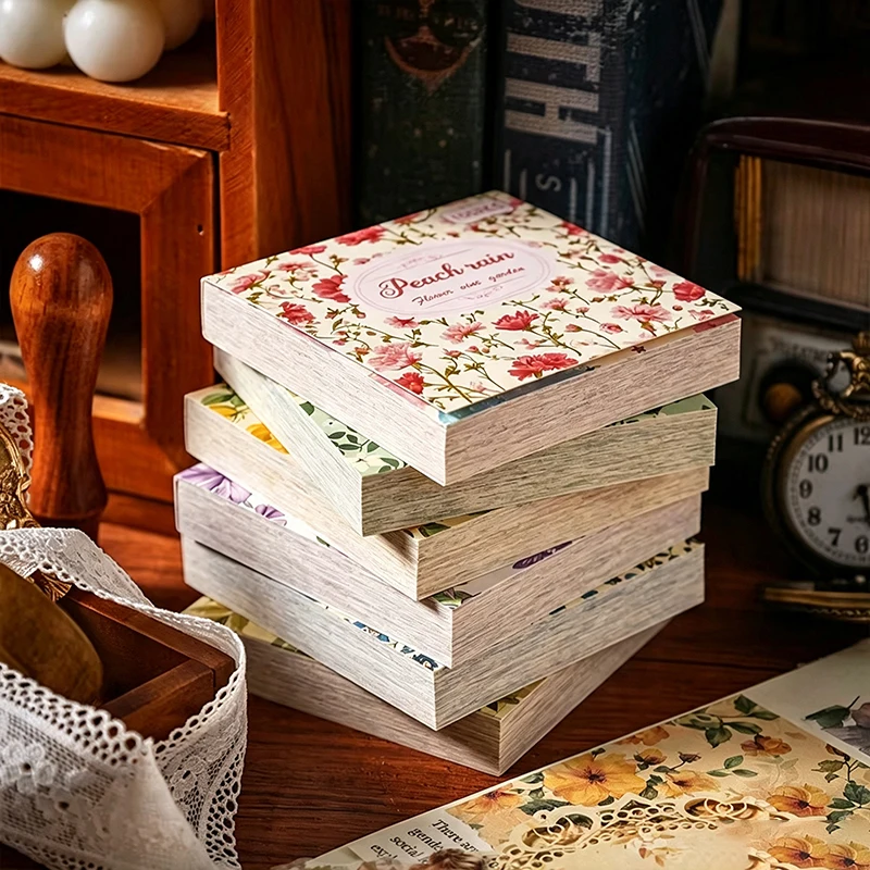 Mr. Paper 100pcs Paper Multi Style Deco Retro Stationery Supplies Writing Paper Junk Journal Label Scrapbooking Material Supplie
