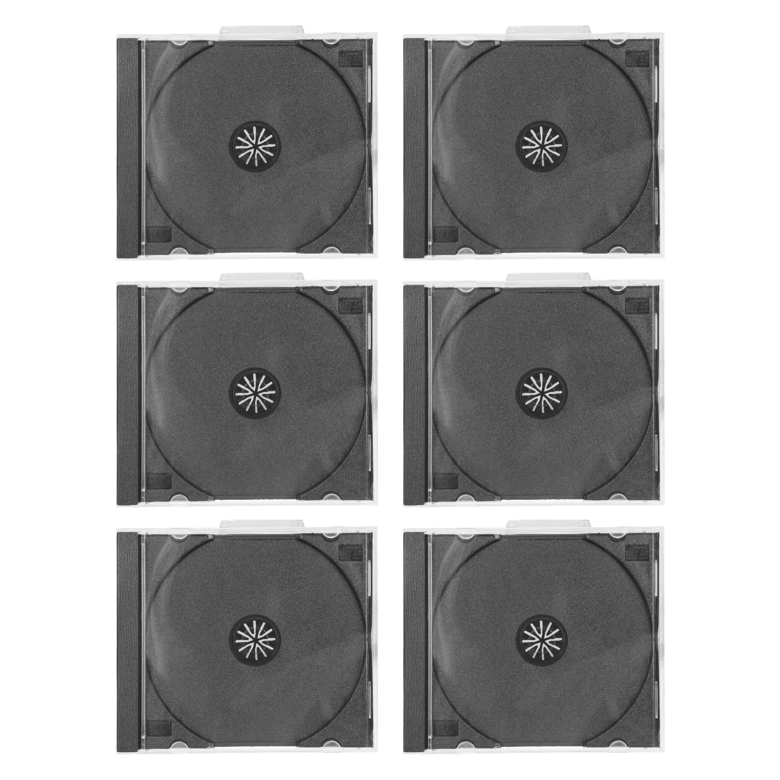 Estuche protector redondo para discos de CD, contenedor de almacenamiento de plástico para DVD, billetera delgada, tejido, 6 piezas