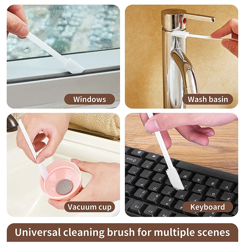 28PCS Disposable Toilet Brush Crevice Cleaning Brushes,For Toilet Corners,Window Grooves,Door Rails,Keyboards,Blinds,Etc