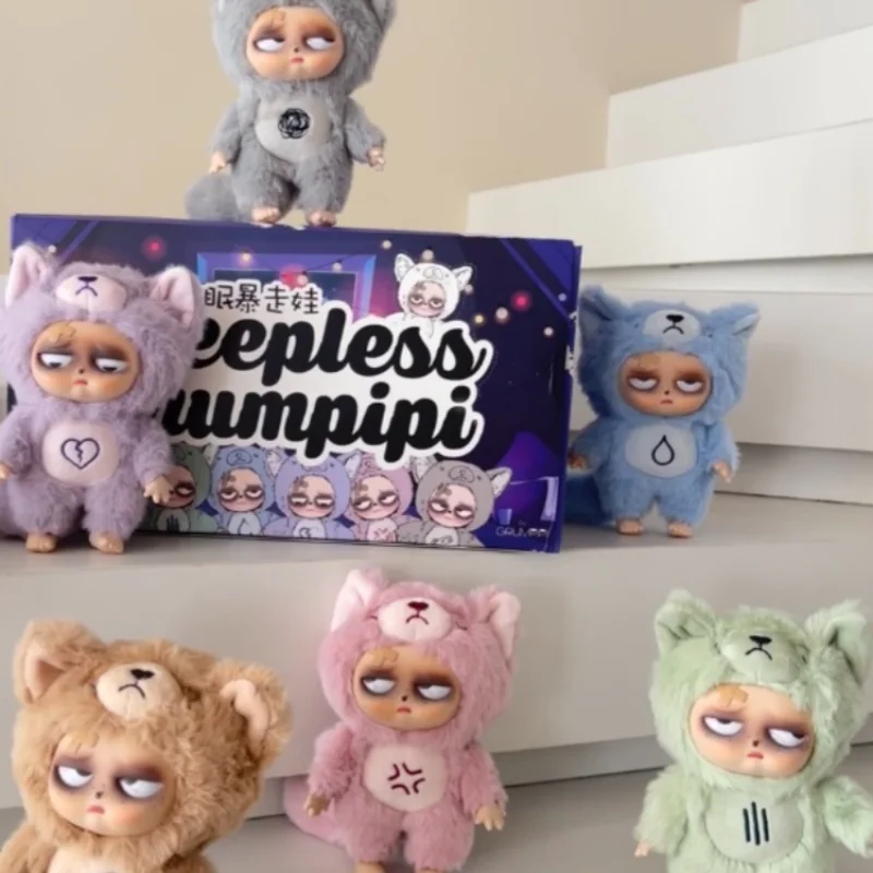 Sleepless Grumpi Ragdoll Vinyl Plush Blind Box - Trendy Surprise Ornament Soft Doll Toy Collectible Gift For Girls Holiday