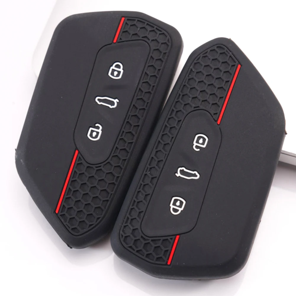 Silicone Key Cover For VW Golf 8 MK8 ID3 ID4 ID5 Tiguan MK3 Passat B9 For Skoda Octavia A8 Enyaq iV Kodiaq MK2 Reliable Slim Fit