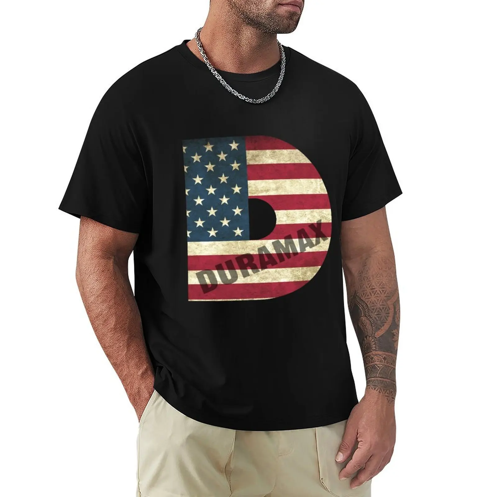 

Duramax American Flag T-Shirt Fitness Training Breathable Tee
