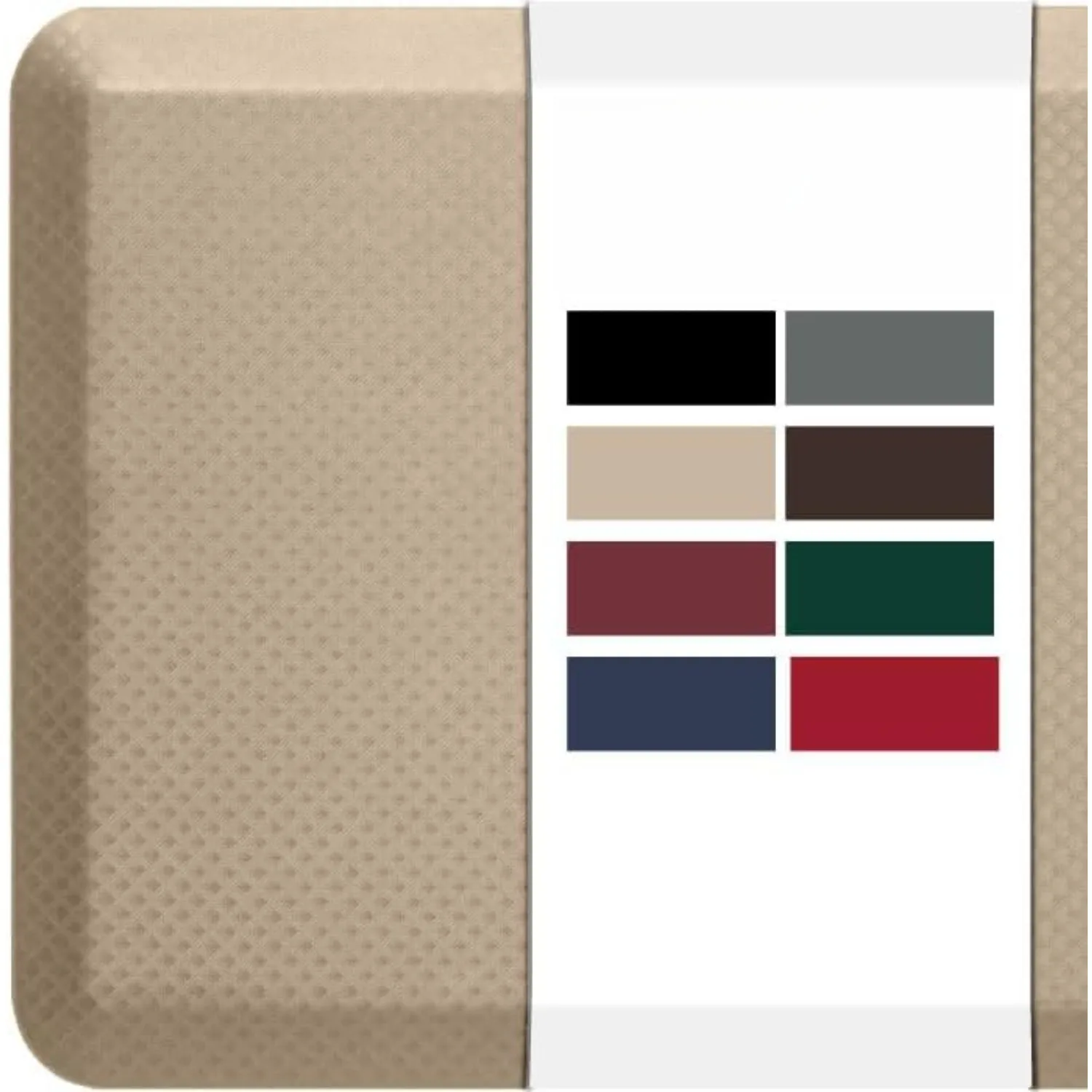 

Waterproof Scratch Resistant Topside, Supportive All Day Comfort Padded Foam Rugs, 17x24, Beige