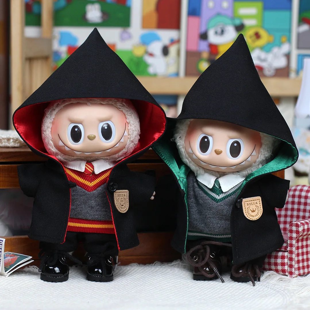 

Новинка для Labubu 17 см, одежда для куклы, комплект одежды Magic Academy, кулон, украшение для куклы, бородавки свиньи, школьная форма, Поттер