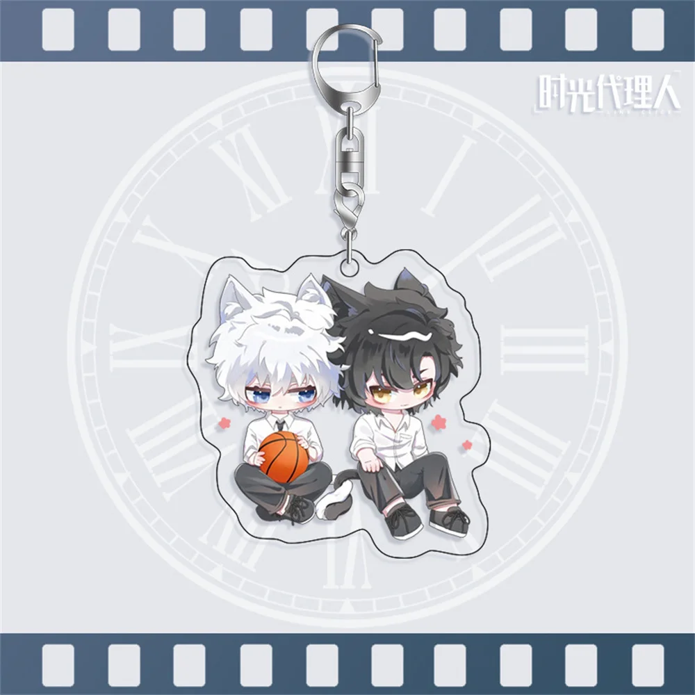 2024 Hot Anime Link Click Q Edition Character Charles Lucas Cosplay Acrylic Keychain Cute Cartoon Keyring Series,6cm