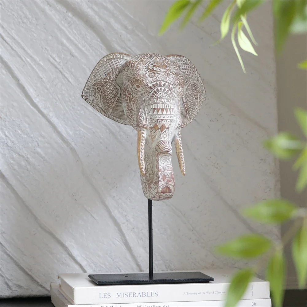 French Retro Elephant Ornaments Home Living Room Decorations High-Level Sense Villa Resin Iron Art Statue Props Holiday Gift