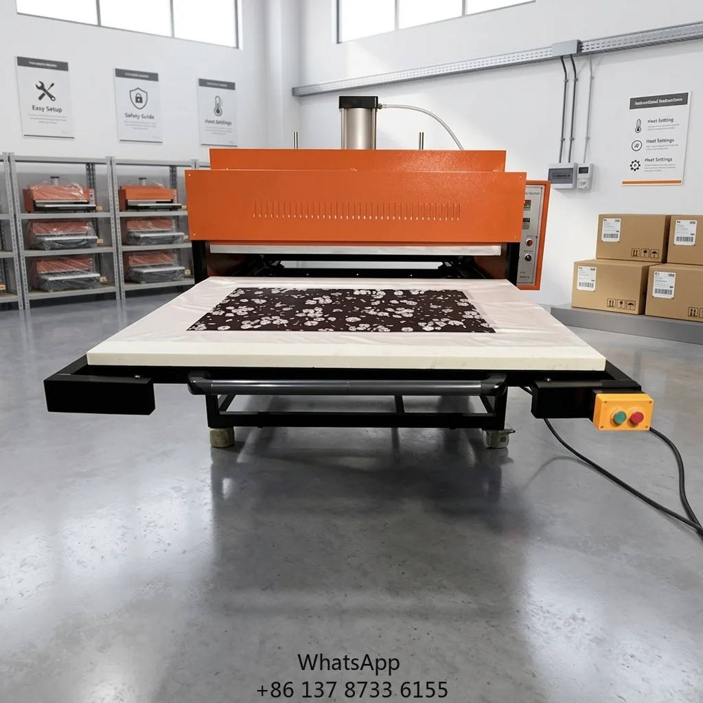 New Automatic Pneumatic Double Station Heat Press Large Format T Shirt Sublimation Machine 220V Bulk Production