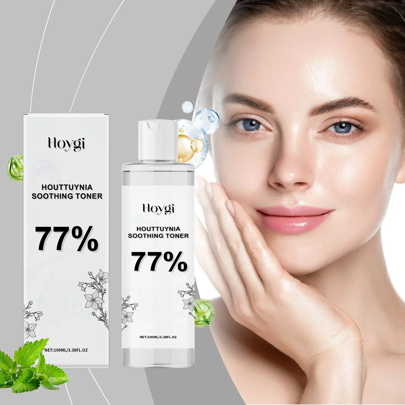 

Houttuynia cordata 77% Soothing Toner Moisturizing Water For Face Facial Toner Natural Extract Refresh Claming Skin