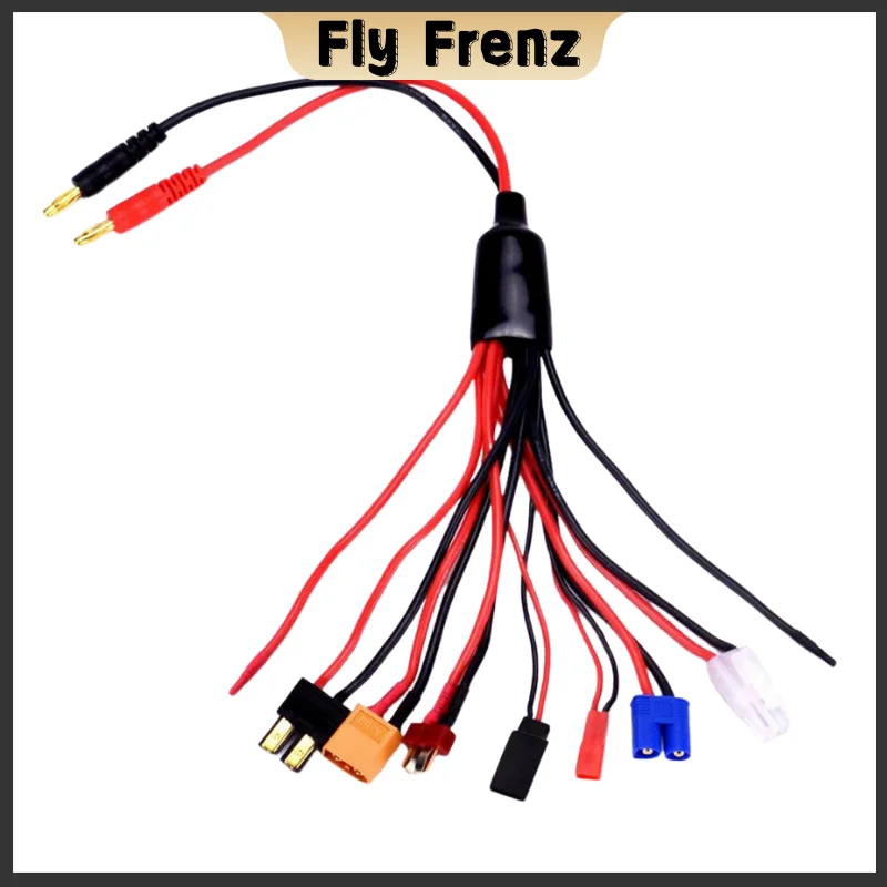 Konektor adaptor pengisi daya RC 8 In 1 pengisi daya 4.0mm pisang/XT60 TRX Tamiya Lipo untuk mobil RC Drone Imax B6 konektor baterai