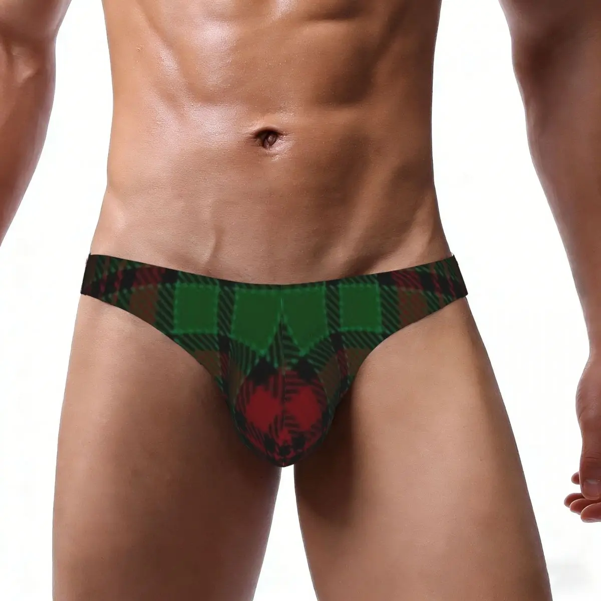 Men's Panties Man Briefs Tartan Plaid Scottish Pattern Sexy Underwear Male Bikini Underpants